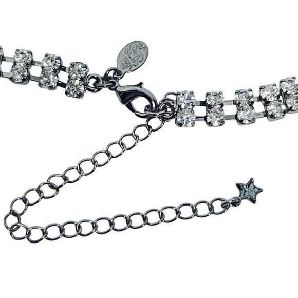 Kirks Folly Silver Tone Aurora Borealis And Clear Rhinestone Collar Necklace (59 - Picture 8 of 10